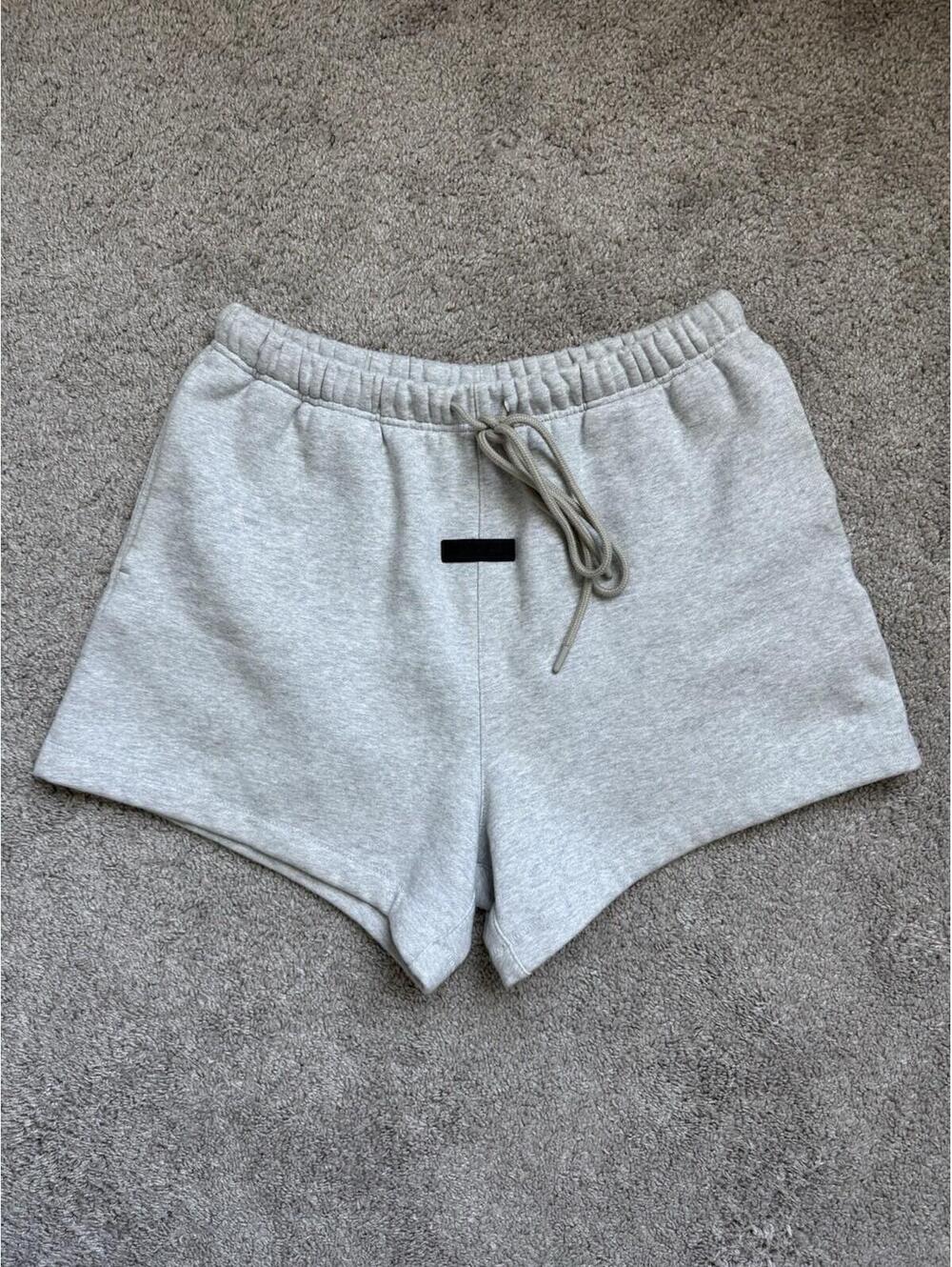 Essential Fear Of God Running Ultra Soft Fleece Lined Gray Shorts Men's Size M